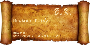 Brukner Klió névjegykártya